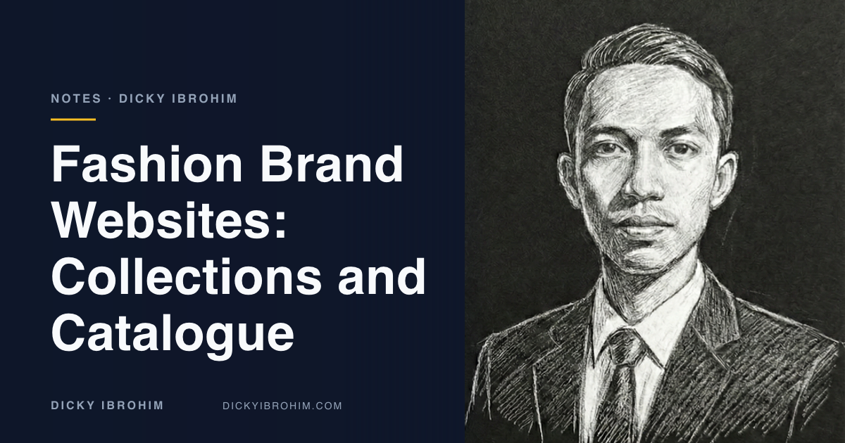 Article cover about fashion brand websites connecting collections with product details.