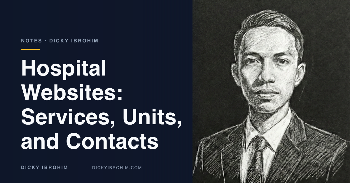 Article cover about hospital information websites for confirmed services and units.