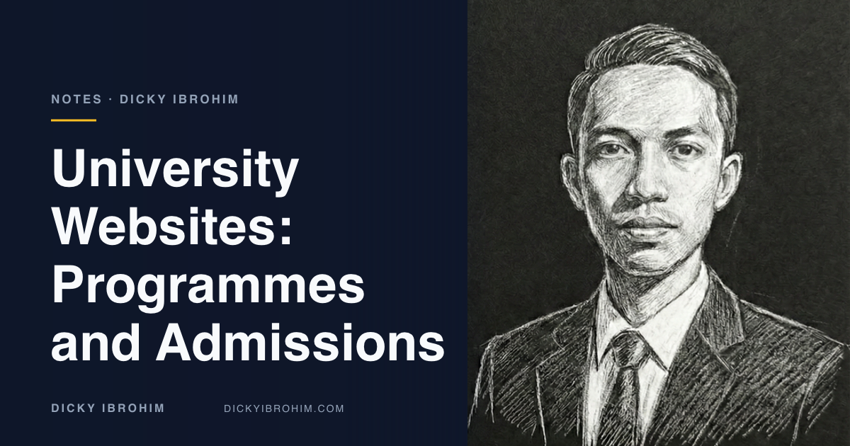 Article cover about university websites for programme profiles and admissions information.
