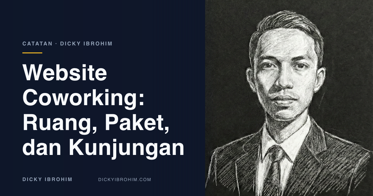 Sampul artikel bertuliskan Website Coworking: Ruang, Paket, dan Kunjungan