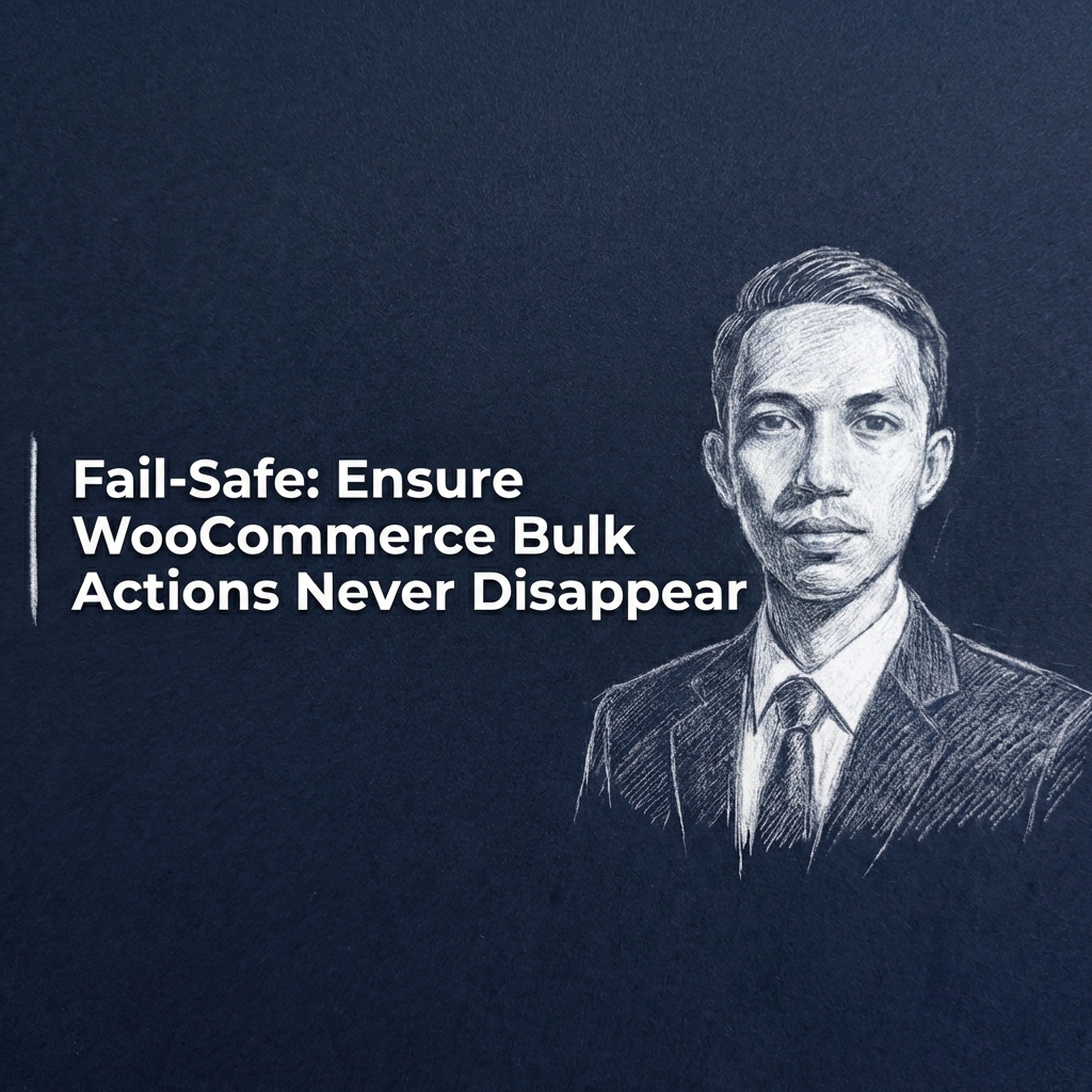 Fail-Safe: Ensure WooCommerce Bulk Actions Never Disappear for Shop Managers