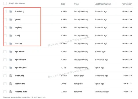 Direktori yang ditandai dalam dokumentasi pemeriksaan gangguan iklan pada perangkat mobile.